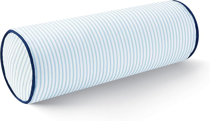 Hofdeco Premium Coastal Hampton Style Patio Indoor Outdoor Bolster Pillow Cover Only, 6"x20" Wate... | Amazon (US)