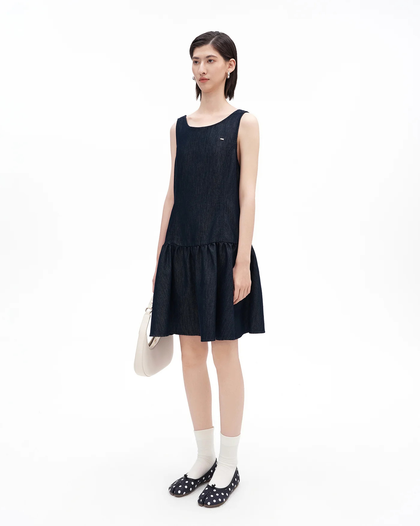 Cotton-Tencel Blend Retro Denim Vest | SELFWHO