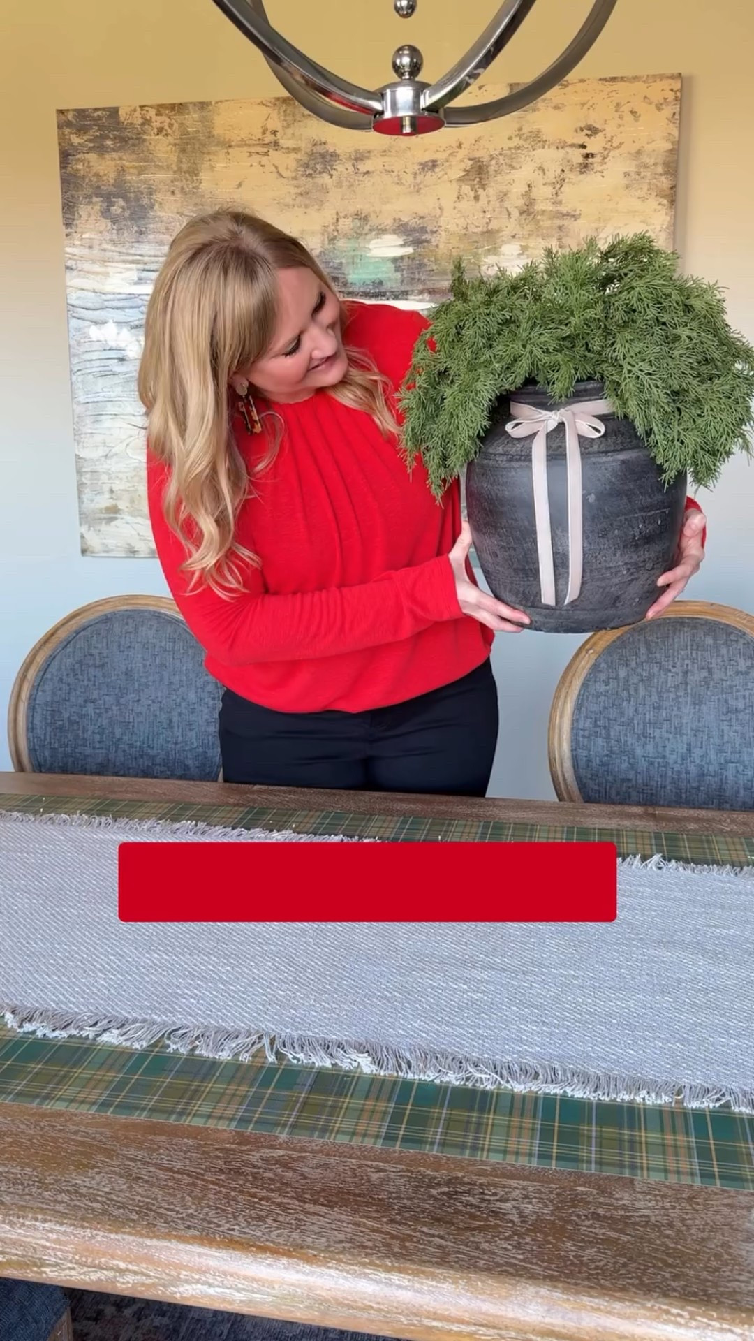 This vase is quite heavy and large. If you have a smaller table, you might want to scale down to the smaller sized vase. This would also be lovely on an entryway table or console table.

#LTKHome #LTKSeasonal #LTKHoliday