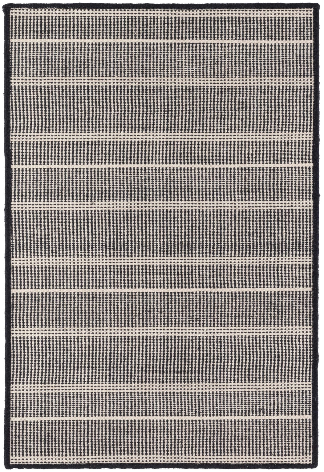 Samson Black Handwoven Indoor/Outdoor Rug | Annie Selke