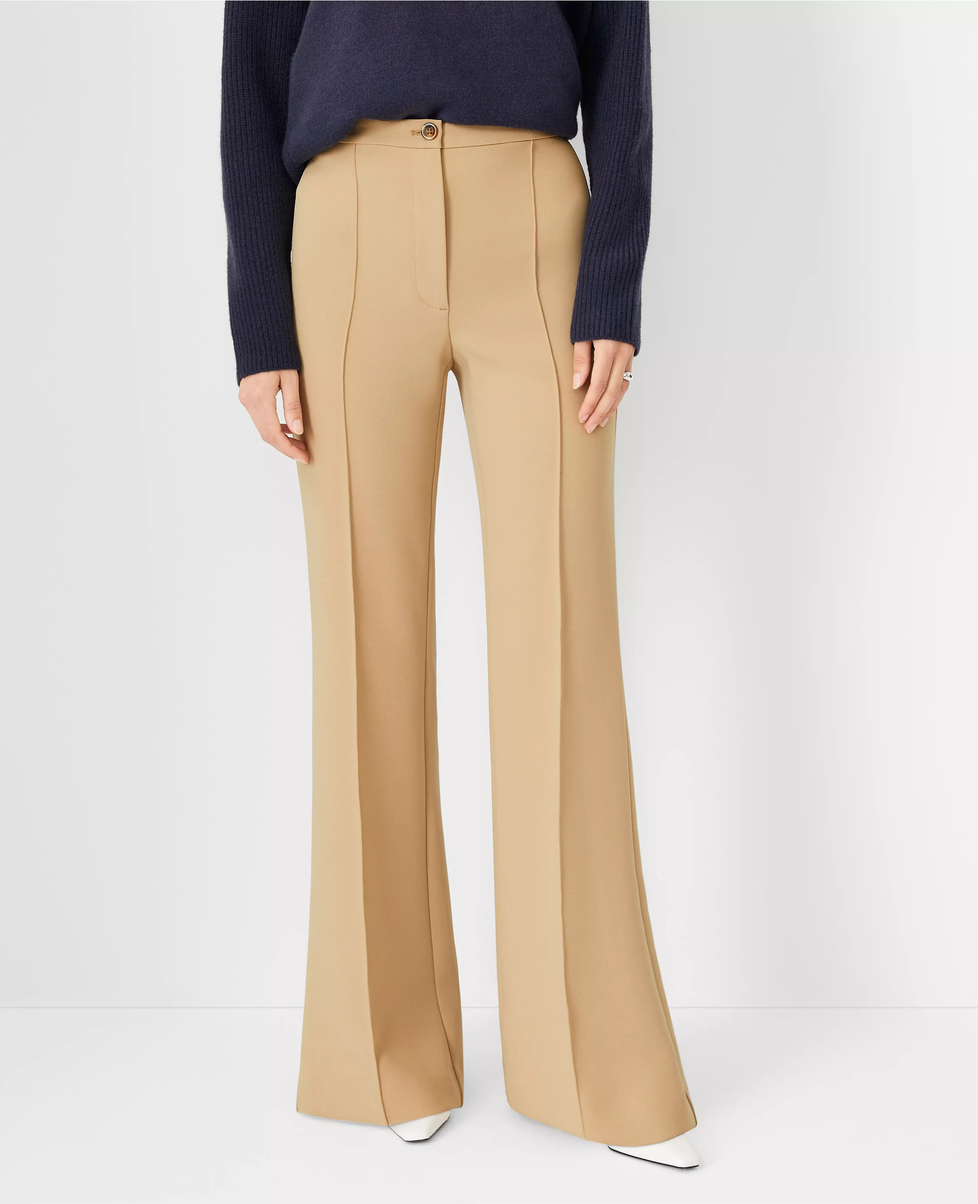 The Petite Flare Trouser Pant in Double Crepe | Ann Taylor (US)