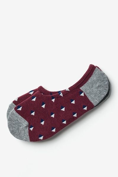 Maroon Carded Cotton La Habra No-Show Sock | Ties.com | Ties.com