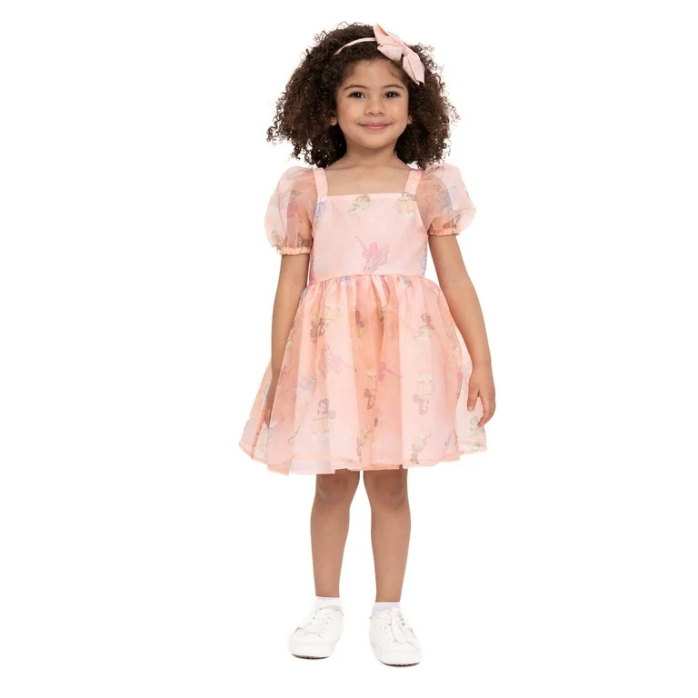 Disney Princess Toddler Girl Puff Sleeve Dress, Sizes 12M-4T | Walmart (US)