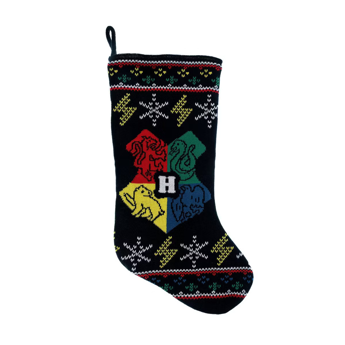 19" Harry Potter Hogwarts Crest Knit Christmas Holiday Stocking | Target