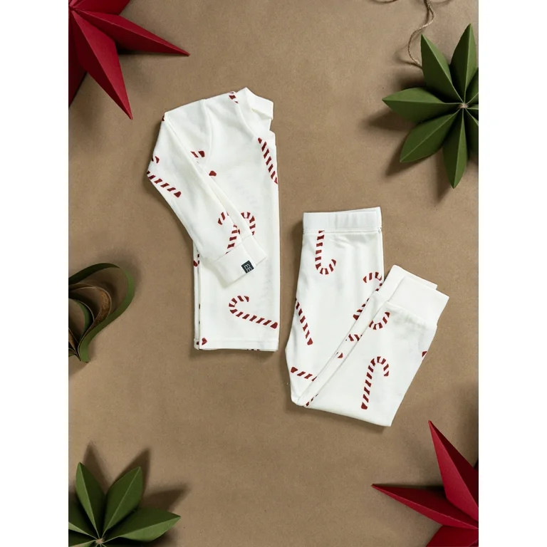 Modern Moments by Gerber Toddler Neutral Supper Soft Hacci Tight Fitting Pajama Set, 2-Piece, Siz... | Walmart (US)