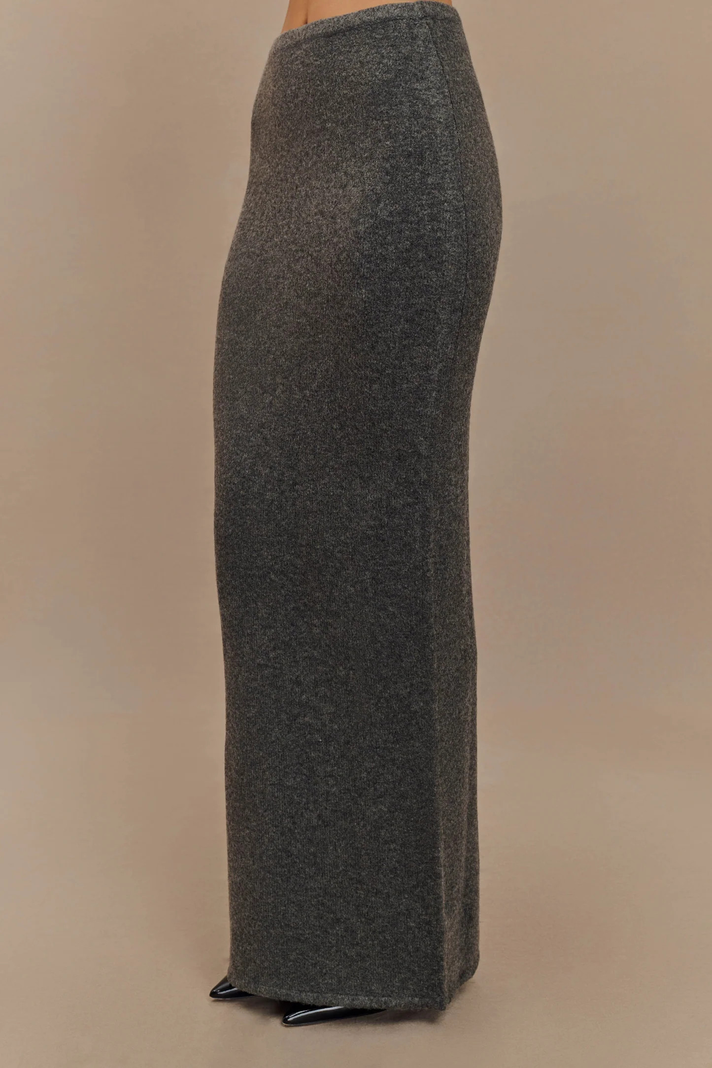 Elise Knit Maxi Skirt - Charcoal Marle | Meshki (APAC)