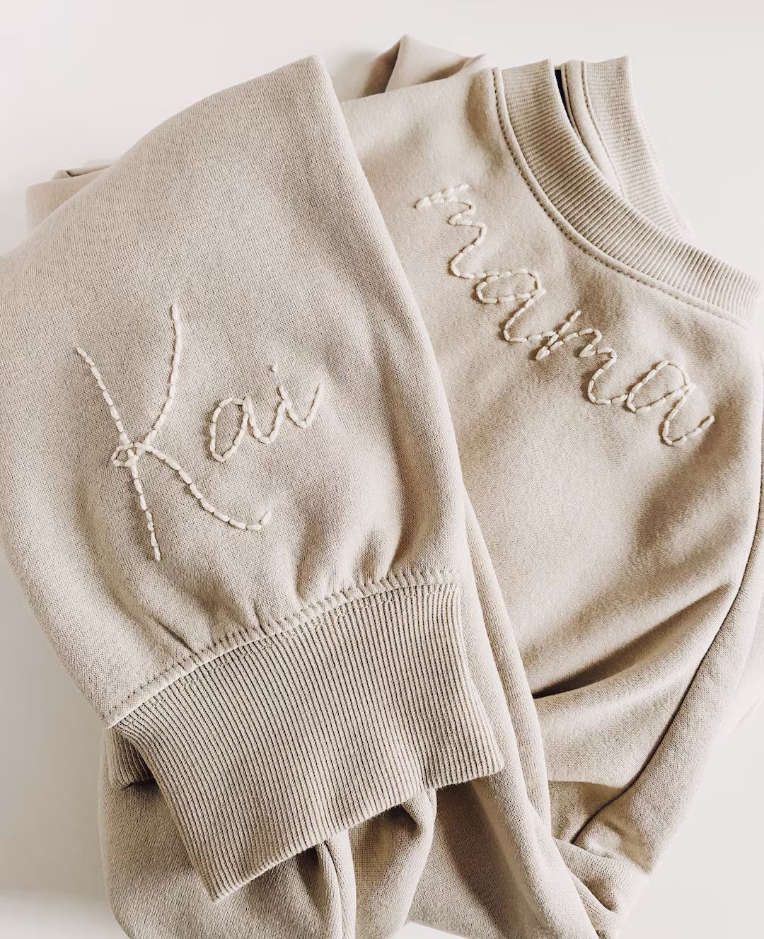 Custom Embroidered Sweatshirt Mama Sweatshirt Hand Stitched Sweatshirt Personalized Gift Gift for... | Etsy (US)
