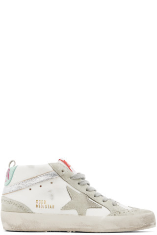 SSENSE Exclusive White Mid Star Sneakers | SSENSE