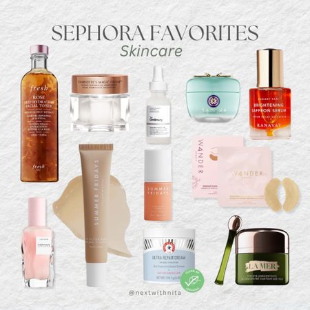 A few of my Skincare favorites from Sephora!! Rouge members 20% off,  VIB 15%, everything else 10% off. Sephora collection 30% off 🫶🏻