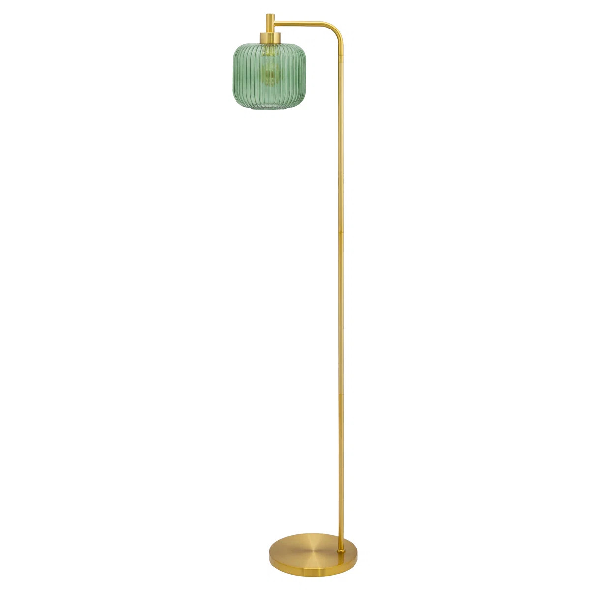 Jacobson Arched Ribbed Glass Floor Lamp | Wayfair North America