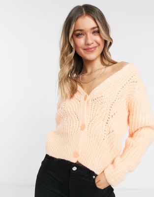 Topshop cardigan in apricot | ASOS (Global)