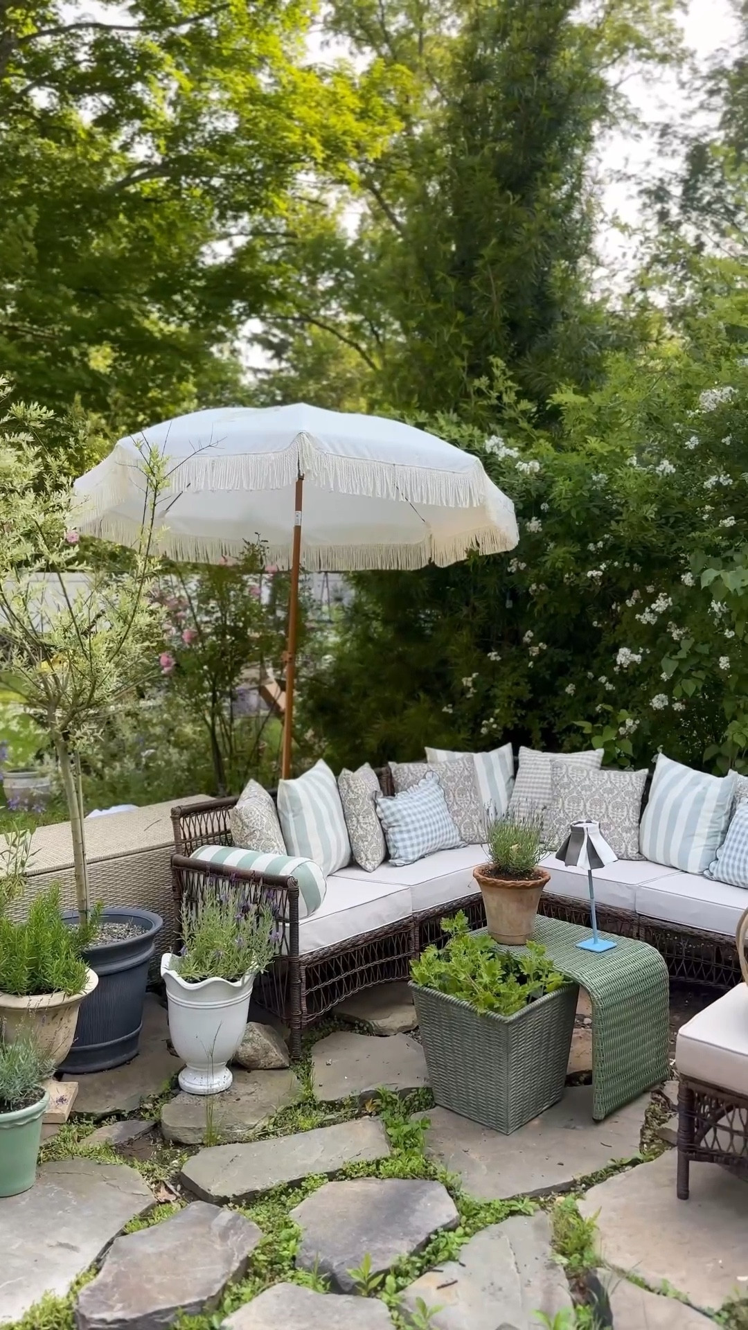 Lived-in design isn’t exclusive to interiors…

I’d been searching for the perfect patio seating pretty much since we moved in 4 years ago. Nothing ever felt quite right for its location—either too bulky, too low, or just not the vibe. 

But I finally found it! This set brings a warm, rustic elegance to the patio—think English garden meets relaxed European charm. The sectional offers plenty of seating and the ottomans pull triple duty as freestanding seating, a place to stretch out, or as side tables.

I love the contrast of the dark wicker against the softness of the garden, and the open weave keeps it feeling delicate and breezy. I did swap the cushions for a lighter tone that better suits my cottage garden vision (though I kept the originals on the ottomans) and used all throw pillows instead of the back cushions for a more layered, bespoke feel.

It’s everything I’ve wanted & looks right at home in the backyard, don’t you think??

Wayfair, Lowes, patio season, summer entertaining, Lulu & Georgia, Amazon Home, Target, Studio McGee, Shoppe Amber Interiors, HomeSense, Home Goods

#LTKHome #LTKSeasonal #LTKSummerEdit