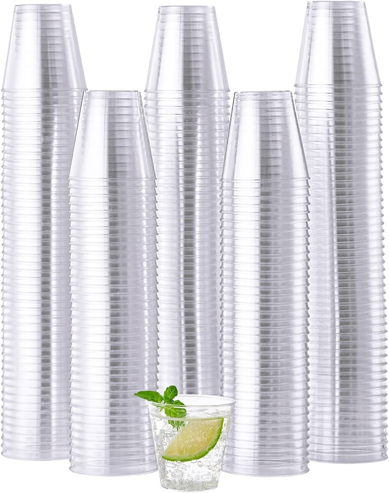 JOLLY CHEF 500 Plastic Shot Glasses,1.5 oz Disposable Cups 1.5 Ounce Plastic Shot Cups, Ideal for... | Amazon (US)