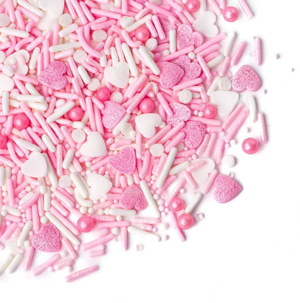 Sweets Indeed Sprinkles, Valentines Day Edible Sprinkle Mix, Heart Shapes, Perfect for Cake Decor... | Amazon (US)