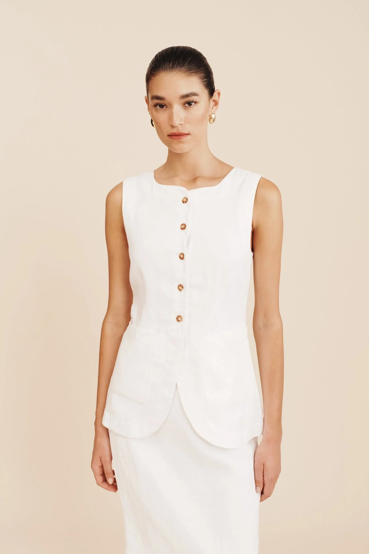 EMMA VEST - IVORY | POSSE (US)