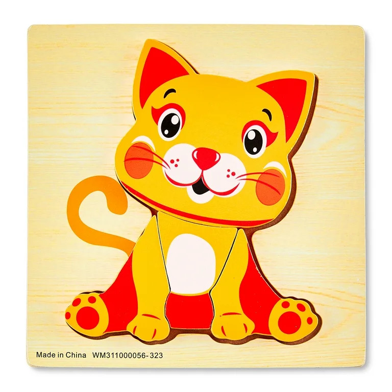 Spark Create Imagine 4-Piece Wooden Cat Mini Puzzle | Walmart (US)