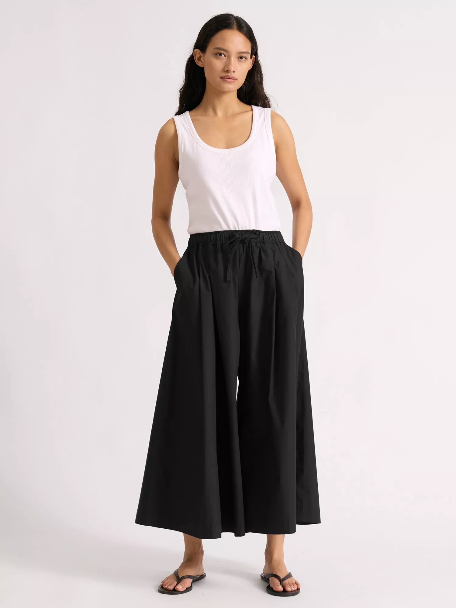 Super Wide Leg Culottes, Black, 12 | John Lewis (UK)