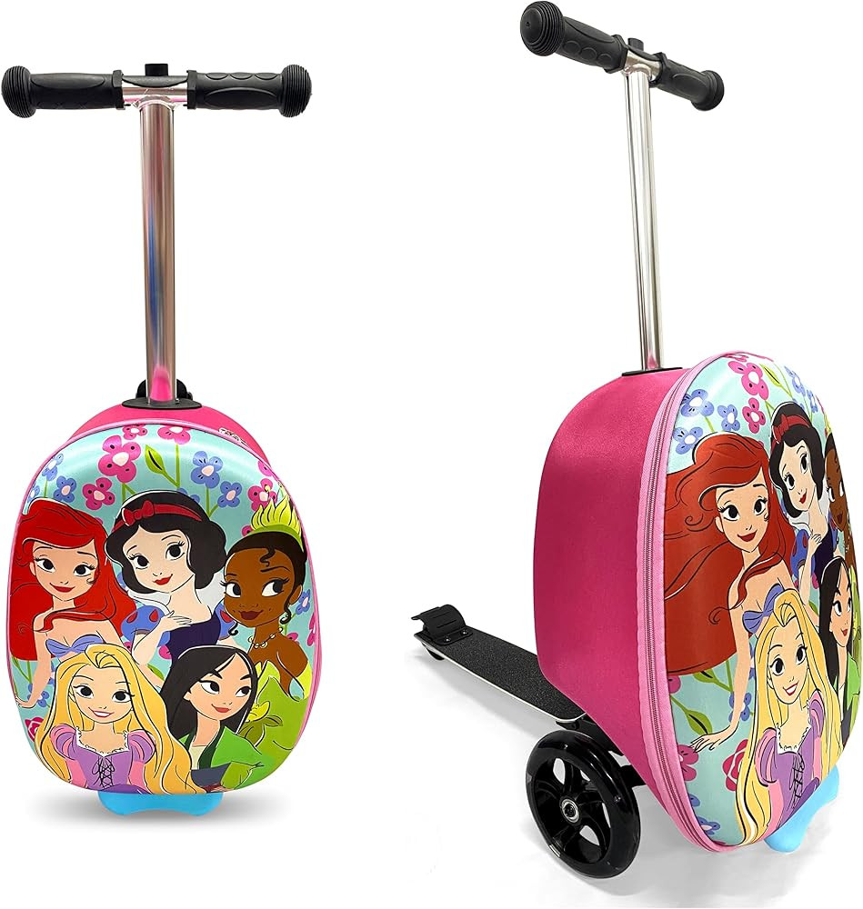 Disney Princess Kids 19” Suitcase Scooter – Boys and Girls Magical Carry-on Luggage with LED ... | Amazon (US)