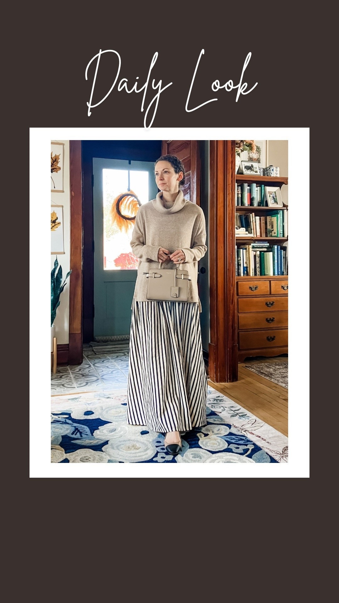 Neutral fall outfit!
Petite outfit. Modest outfit. Fall outfit. 
*sweater is Clara Sunwoo- 10% off with code Caitlin

#LTKOver40 #LTKmomlife #LTKgrwm