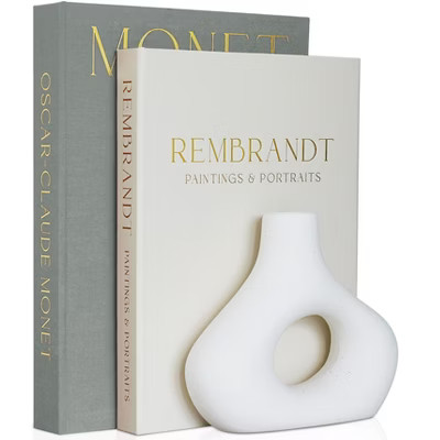 Beautiful Decorative Books – Set of 2 Linen Boxes for Coffee Table, Bookshelf, or Mantle Decor ... | Target