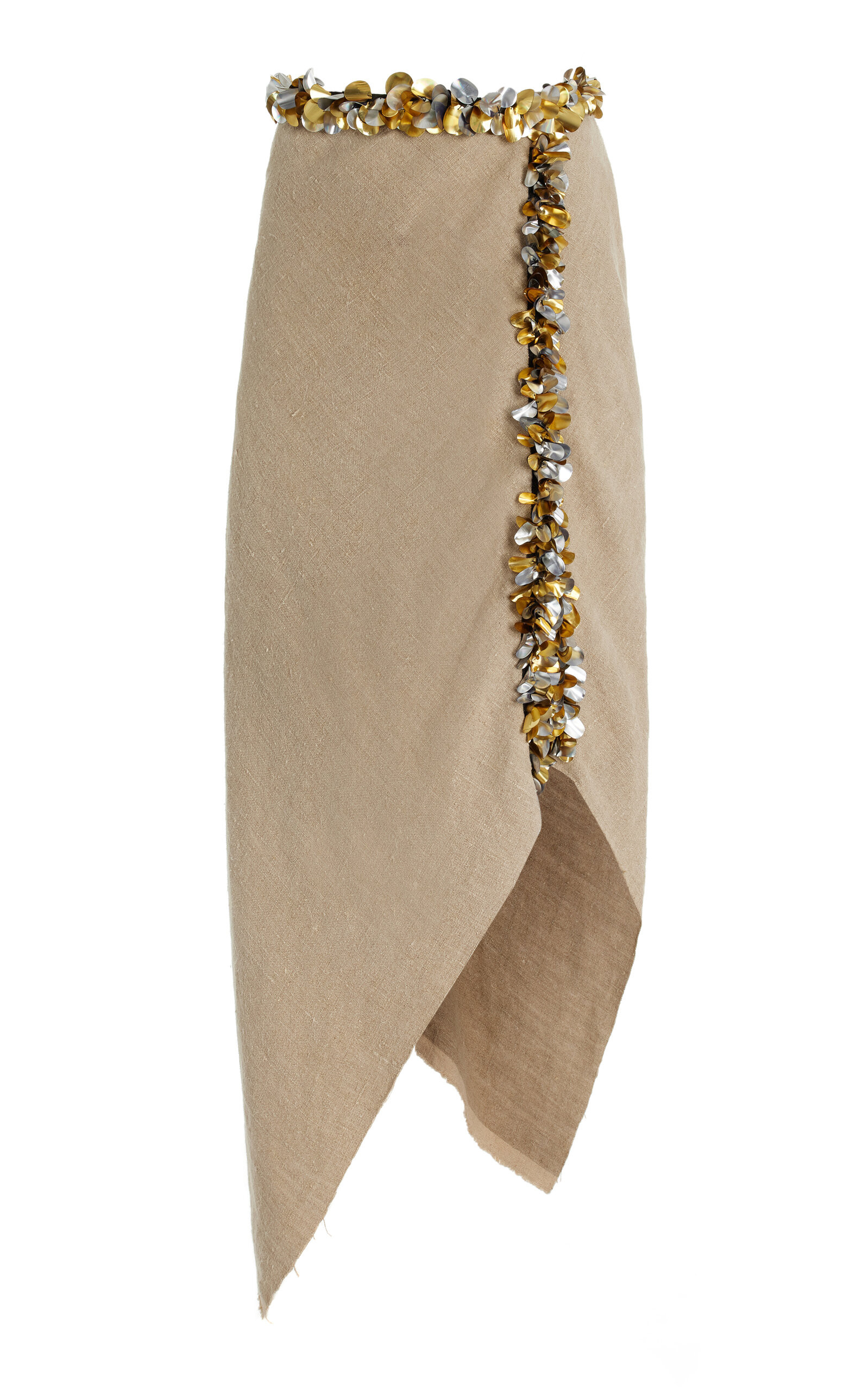 Darliston Embellished Linen Midi Skirt | Moda Operandi (Global)