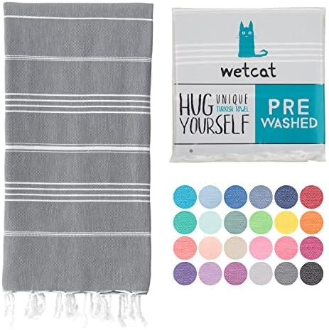 WETCAT Turkish Bath Towels (38 x 71) - Prewashed for Soft Feel, 100% Cotton - Quick Dry Beach Tow... | Amazon (US)