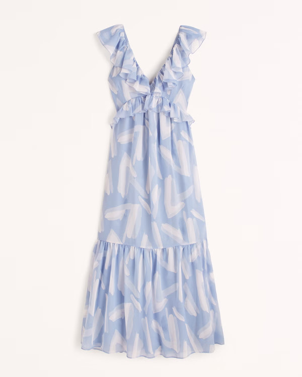 Drama Ruffle Maxi Dress | Abercrombie & Fitch (US)