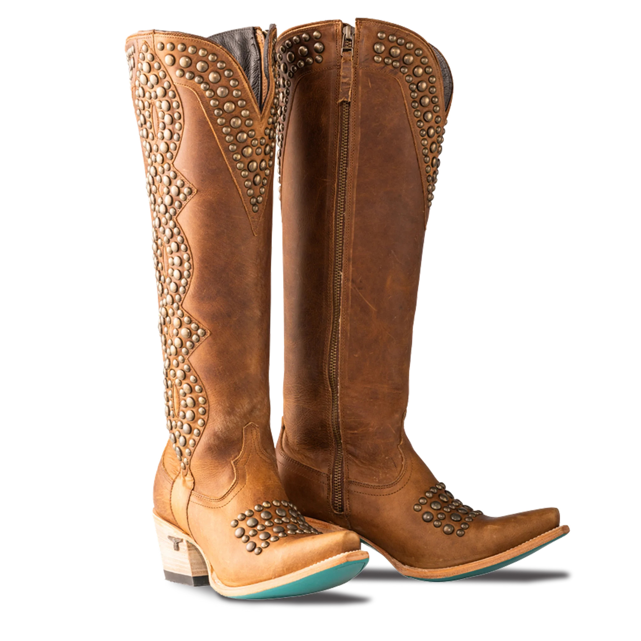 Studded Helix Knee High - Desert Clay | Lane Boots