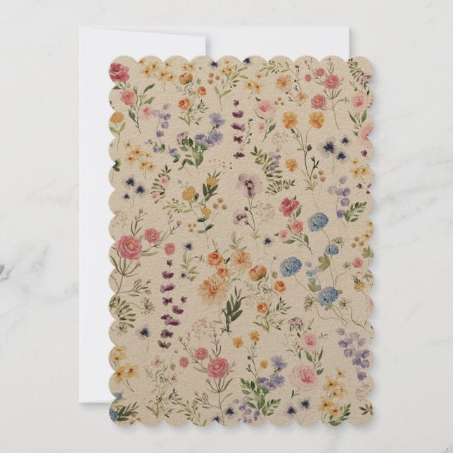 Colorful Garden Flowers Spring Wedding Menu Card | Zazzle | Zazzle
