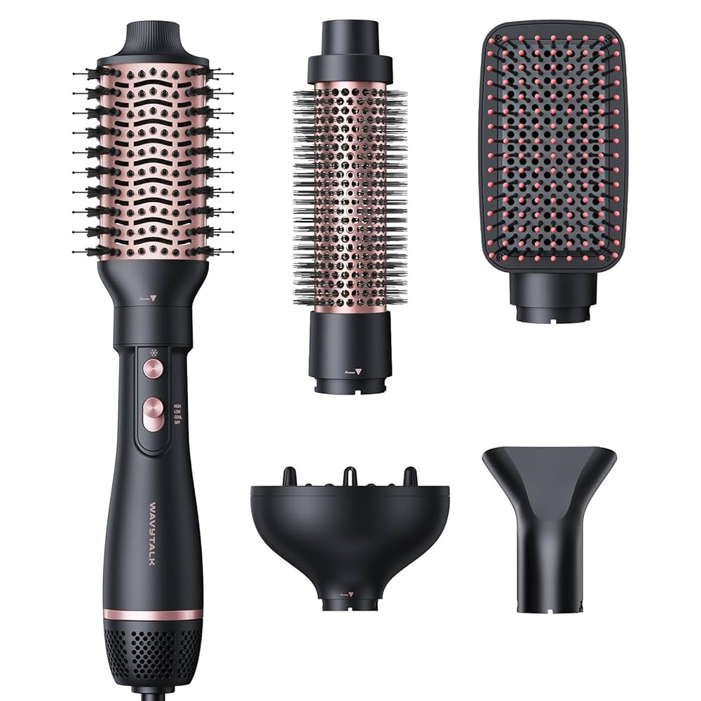Wavytalk Hair Dryer Brush Set, Air Sculpt 5-in-1 Hot Air Brush Set | Blowout Brush Styler for Sal... | Amazon (US)