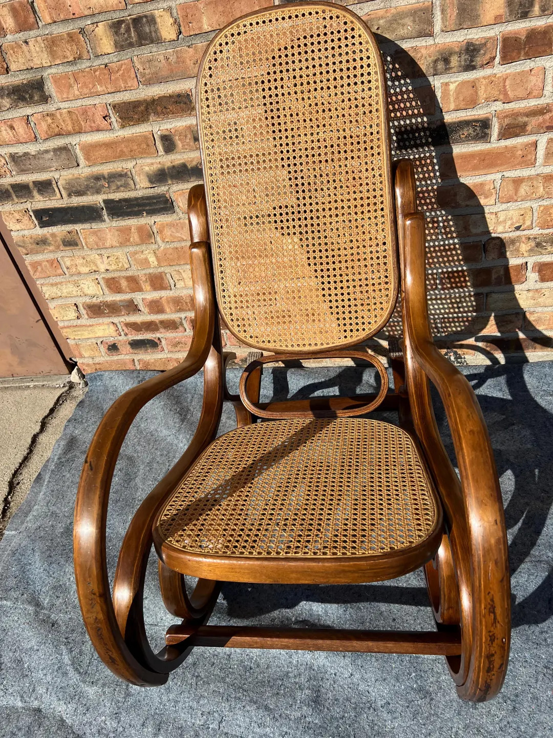 A Vintage Bentwood Thonet Rocking Chair - Etsy | Etsy (US)