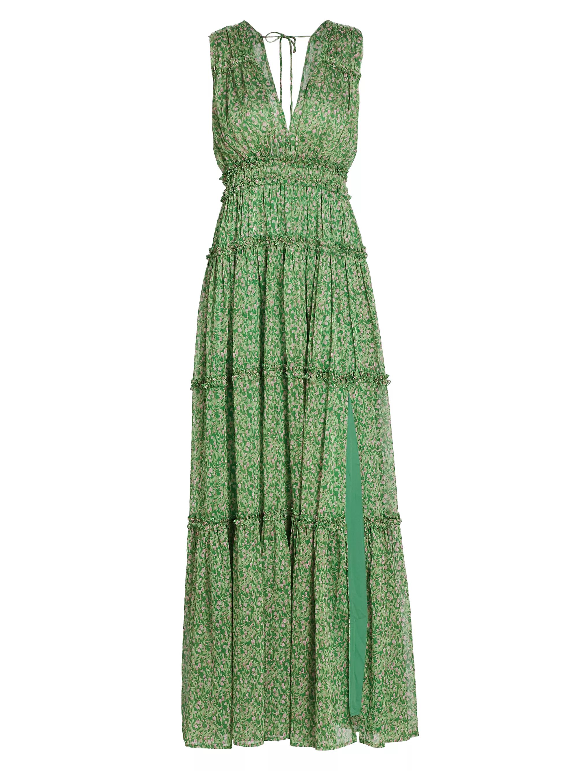 Shop ASTR The Label Edessa Floral Chiffon Maxi Dress | Saks Fifth Avenue | Saks Fifth Avenue