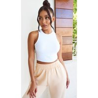 Basic White  Soft Rib Cropped Tank | PrettyLittleThing US