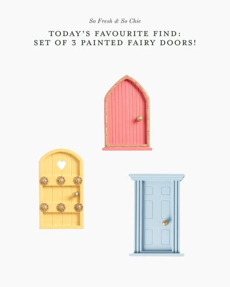 STOP but how cute are these tiny painted wooden fairy doors?? Obsessed. Perfect for a nursery or for the little kid with a big imagination! 
-
Nursery decor - toddler room decor - girls room decor - painted wood doors - mini doors - fairy doors - affordable kids room decor 

#LTKkids #LTKhome #LTKbaby