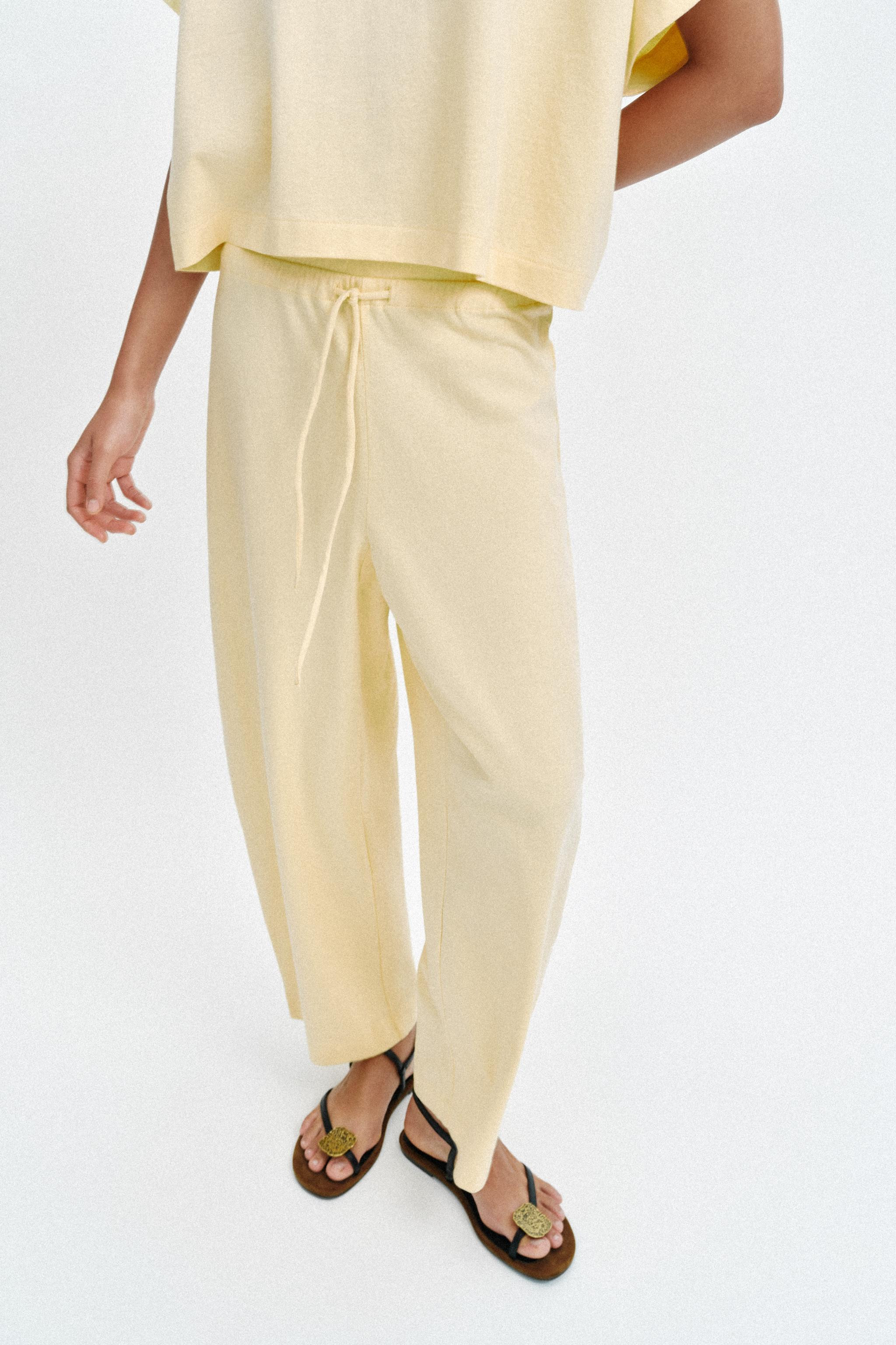 RUSTIC DRAWSTRING PANTS | Zara US