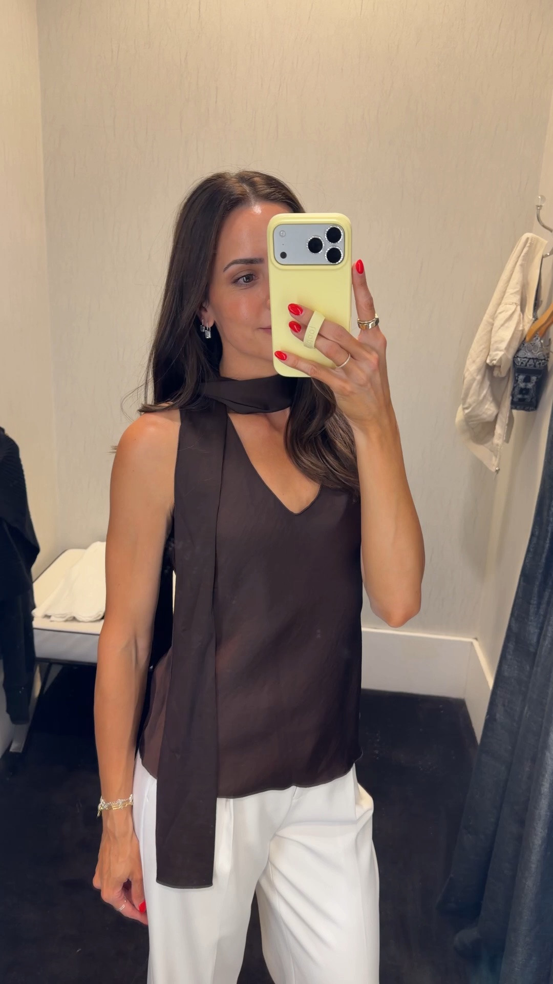 I loveee this chocolate brown satin top + the removable scarf 😍 on sale rn! Sized down to XS

#LTKSaleAlert #LTKootd #LTKSeasonal