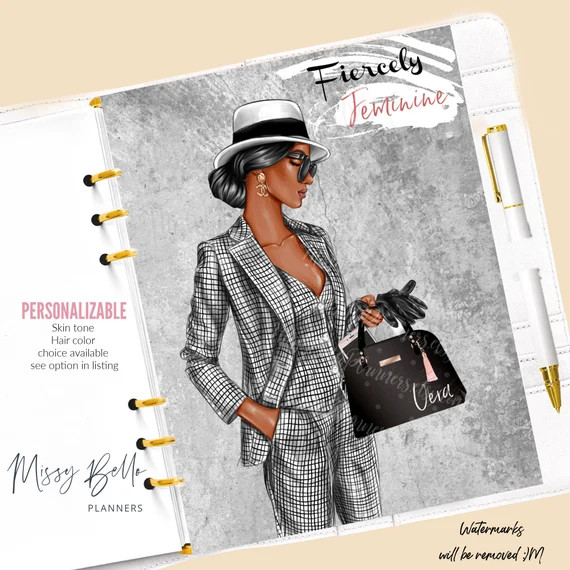 African American Woman Boss Planner Dashboard PM MM GM A5 - Etsy | Etsy (US)