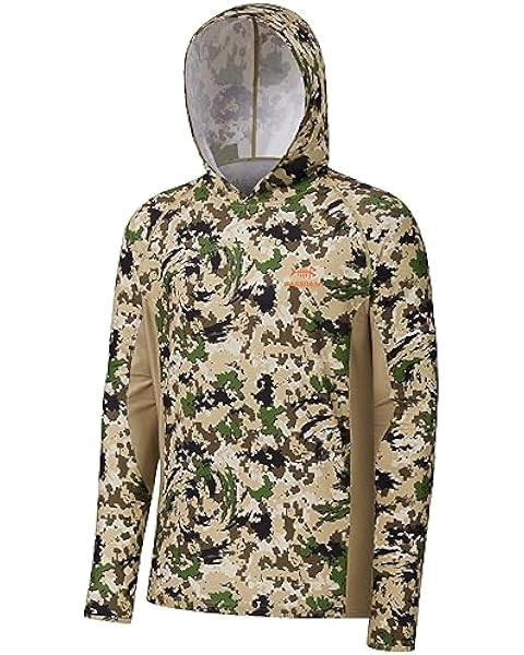 BASSDASH UPF 50+ Men’s Hunting Shirts with Mask Long Sleeve Camo Fishing Hoodie | Amazon (US)