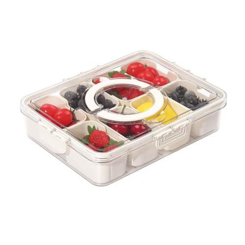 Longzhuo Snackle Box Container, Snack Box Container, Charcuterie Board With Lid and Handle, Snack Tray with Lid, Fruit Tray, Food Storage Organizer for Snackle, Veggie, Candy, Nut, Picnic | Amazon (US)