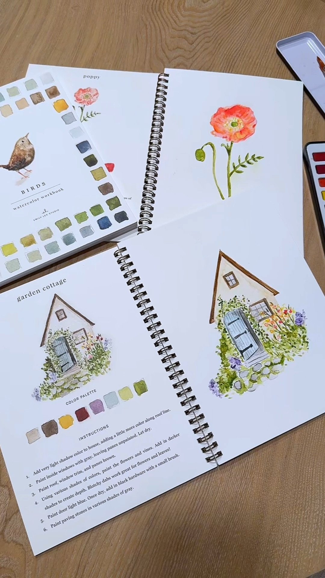 Emily Lex Studio’s watercolor workbooks make learning watercolor so easy + fun! Also such a great stress reliever 😘🎨