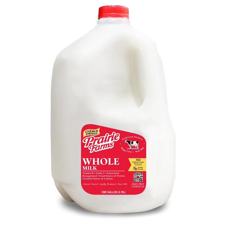 Prairie Farms Dairy Whole, Vitamin D Milk, One Gallon, 128 Fl Oz | Walmart (US)