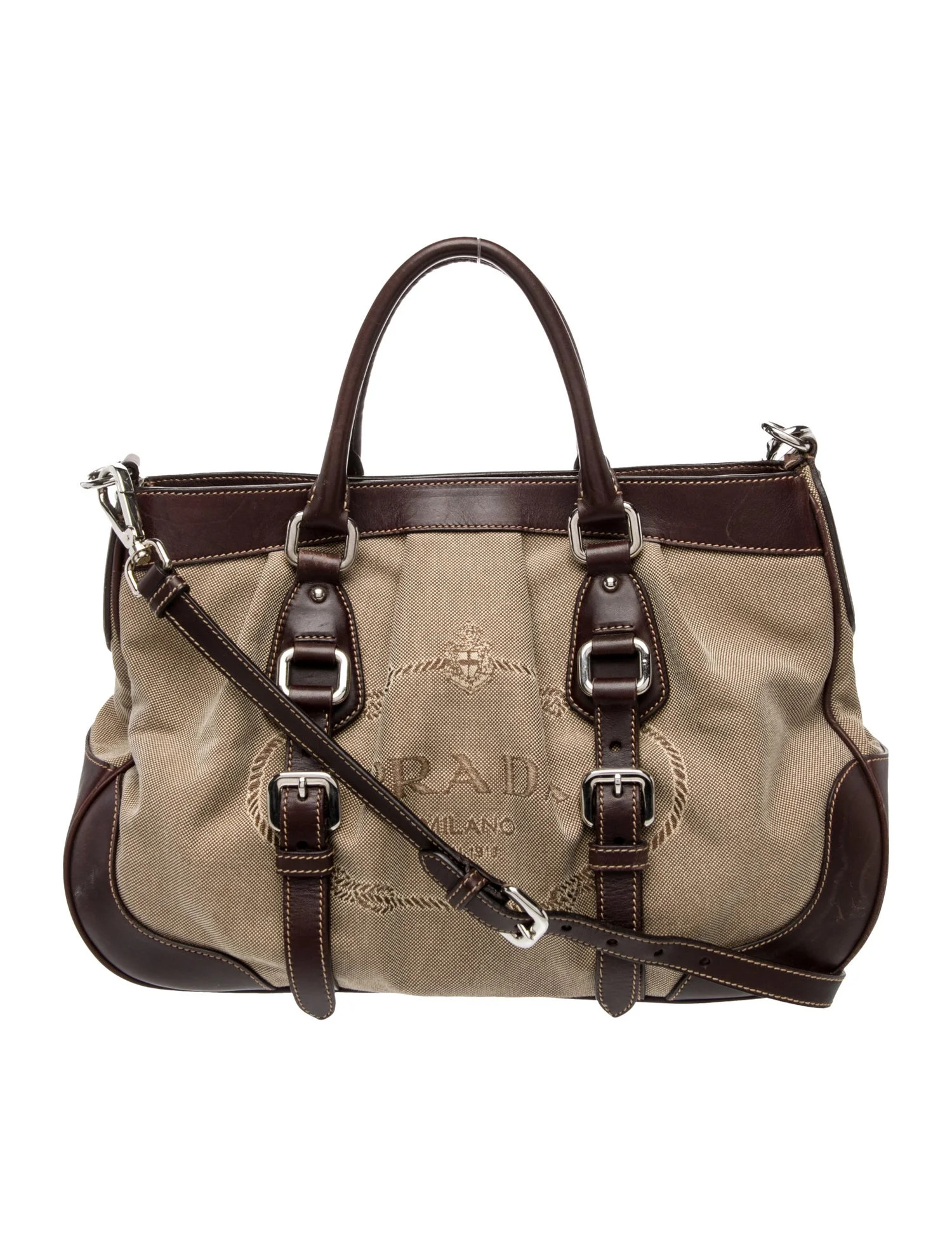 Enameled Metal Triangle Top Handle Bag | The RealReal