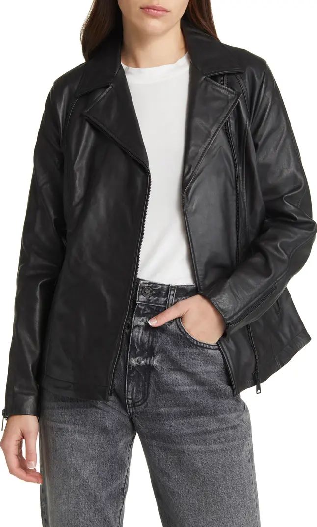 Long Leather Moto Jacket | Nordstrom