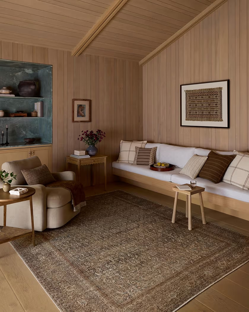 Loloi Amber Lewis Cambria Collection CBR-07 Ocean/Bark 2'-3" x 3'-9" Accent Rug Jute, Neutral, Vi... | Amazon (US)