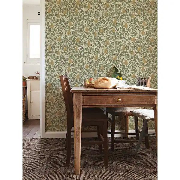 A-Street Prints Pirum Yellow Pear Wallpaper - Bed Bath & Beyond - 39999741 | Bed Bath & Beyond