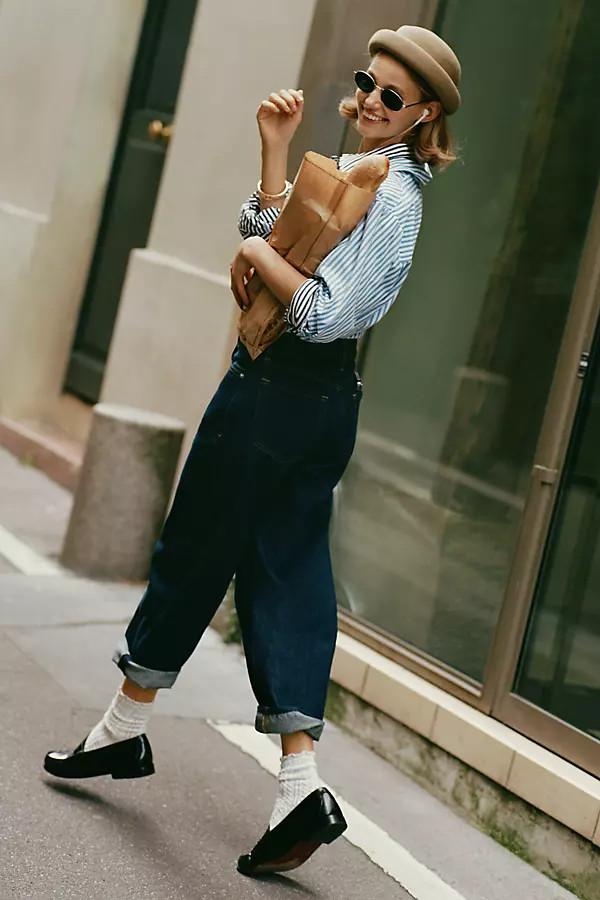 Pistola Kacey Cuffed High-Rise Wide-Leg Boyfriend Jeans | Anthropologie (US)
