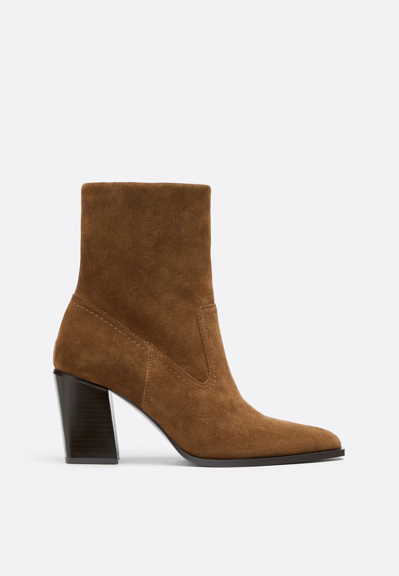 Leather -style heeled ankle boots | Stradivarius (UK)