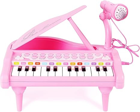 Piano Keyboard Toy for Girls-1 2 3 Year Old Girls First Birthday Gift -24 Keys Toddler Piano Mult... | Amazon (US)