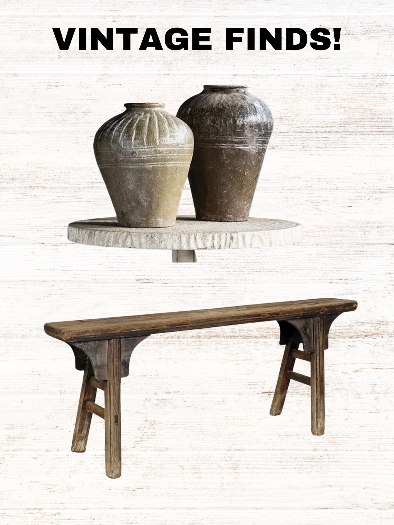 If you love vintage you will appreciate these UNBEATABLE prices on these genuine #Vintage Miju Jars  and These Rustic Wood Benches which go for 3X on designer websites! I have both of these items in my home and adore the charm they bring!

#LTKFind #LTKunder50 #LTKhome