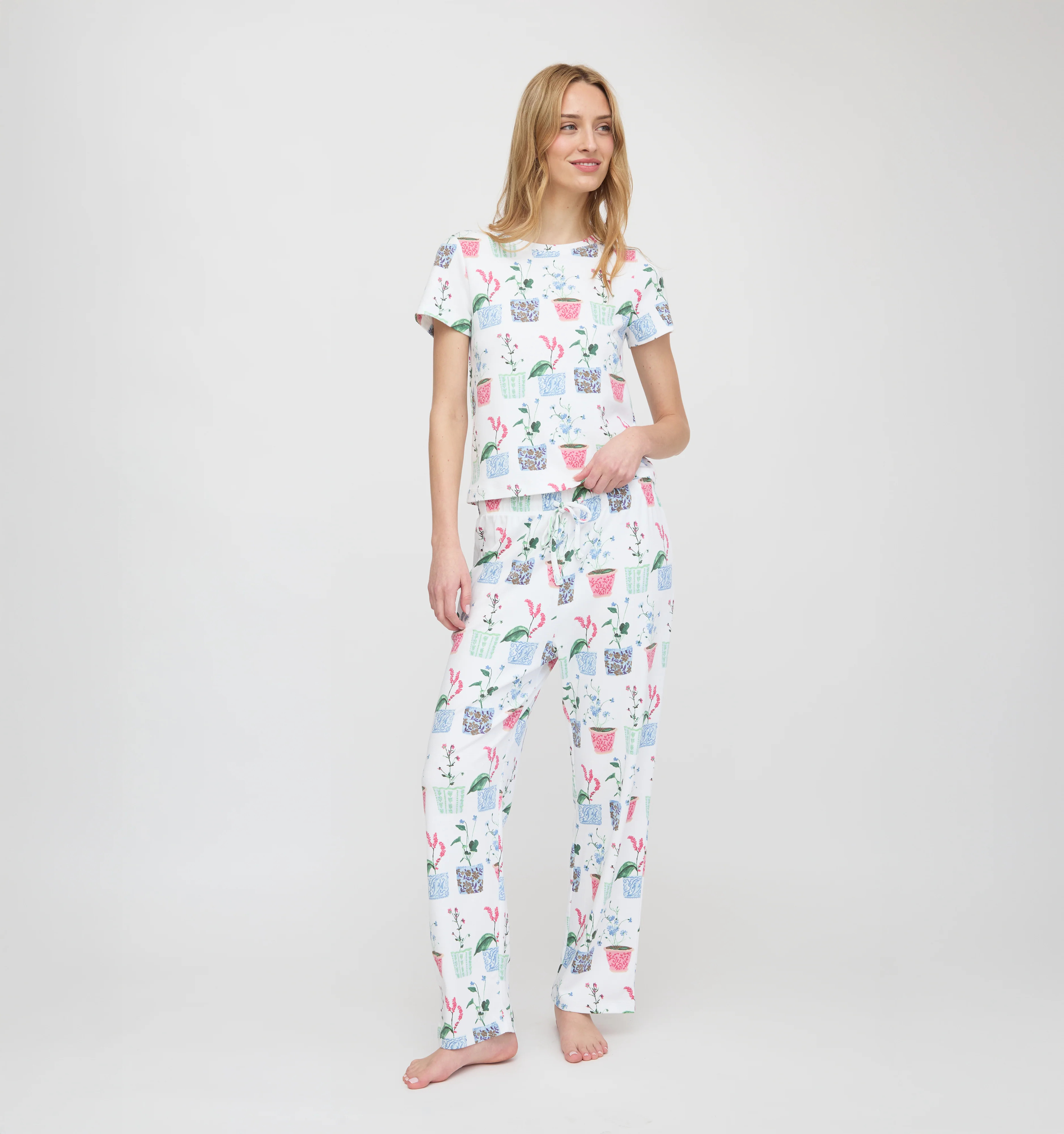 The Kelly Pajama Set - Green Trellis | Hill House Home US
